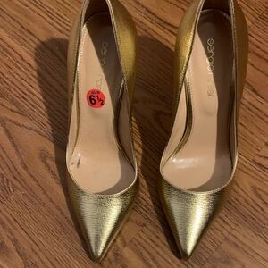 Sergio Rossi Metallic Gold Heels